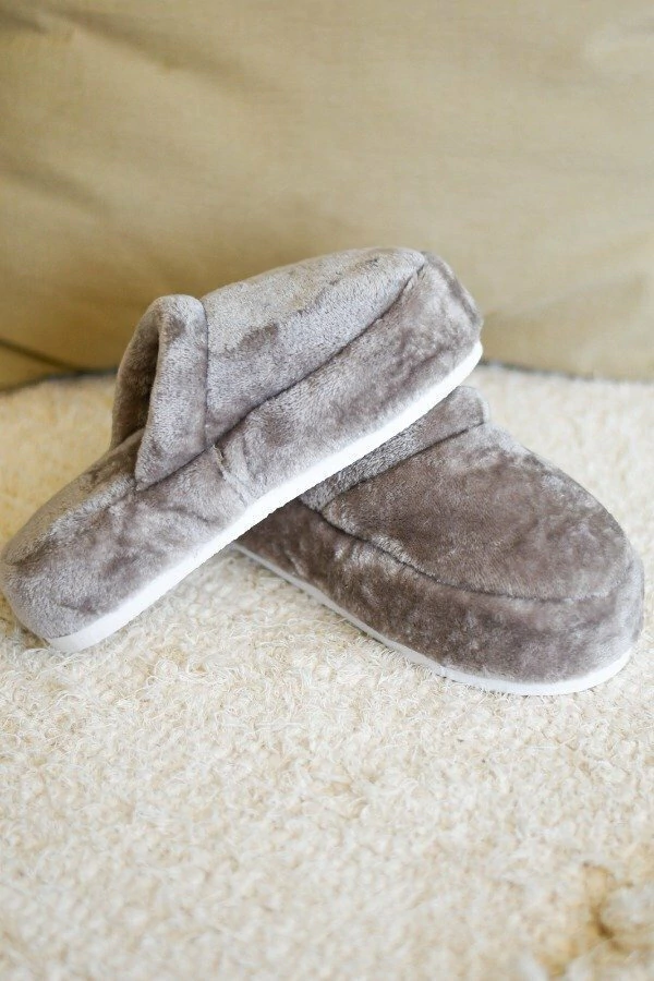 Pantuflas Emily Gris Oscuro (Polar Soft)