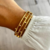 Bracelete Feminino Três Voltas com Cristais na internet