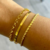 Bracelete Feminino Liso Dourado - DoubleFive
