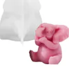 Molde de Silicona Elefante con Boca Tapada