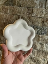 Bandeja de Concreto Blanco con Diseño de Estrella