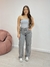 Calça Wide Leg Marmorizada