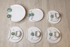 Conjunto Casulo de Cerâmica Completo - Branco / Verde na internet
