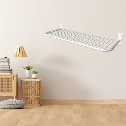 Arara Prateleira s/ Pingente de Parede 1,50m x 30 Branca