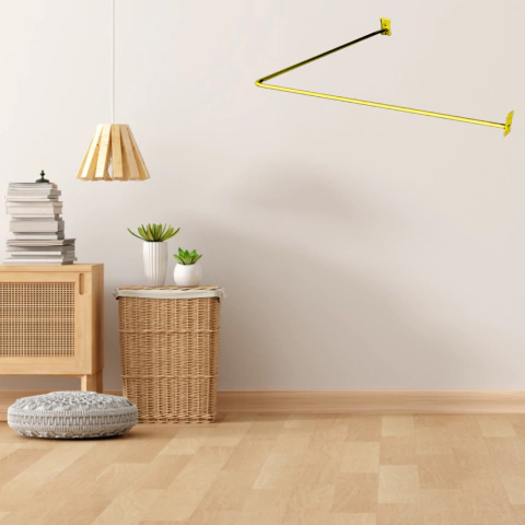 Provador Canto de Parede "L" Dourado