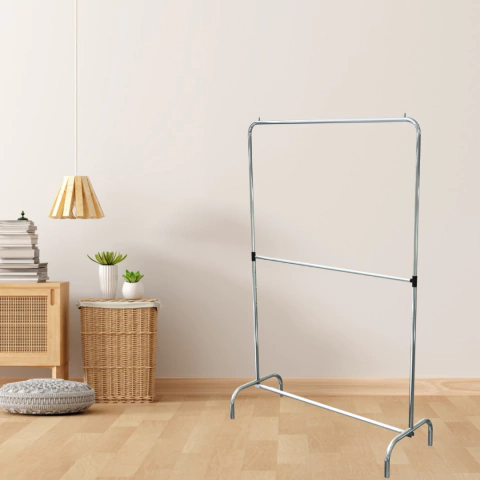 Arara Desfile c/ Dois Cabideiros 1,20M Cromada