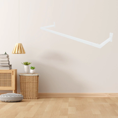 Arara Fixa de Parede Industrial 1,00m Branca