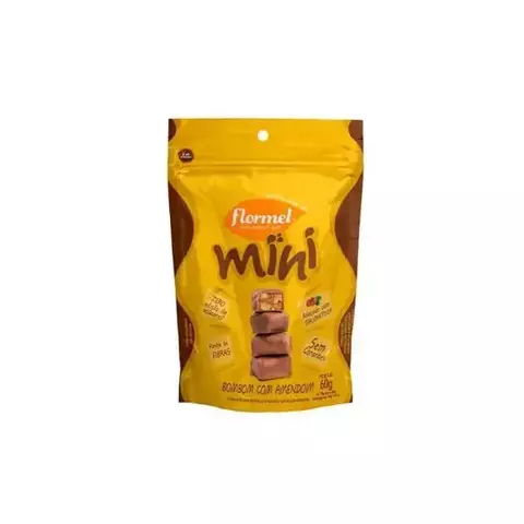 MINI BOMBOM COM AMENDOIM ZERO 60G - FLORMEL
