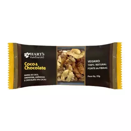 BARRA HARTS NUTS COM COCO E CHOCOLATE 35G