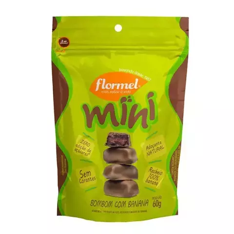 MINI BOMBOM COM BANANA ZERO 60G - FLORMEL