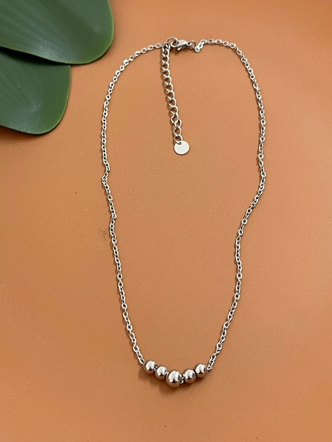 CHOKER BOLINHAS EM AÇO INOX