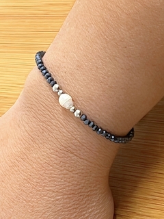 PULSEIRA CRISTAL COM PÉROLA DE ÁGUA DOCE EM AÇO INOX na internet