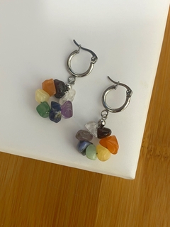 ARGOLA COM RODINHA 7 CHAKRAS EM AÇO INOX