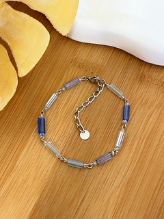 PULSEIRA MURANO EM AÇO INOX