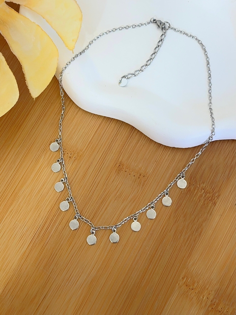 CHOKER DISCOS EM AÇO INOX