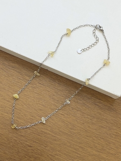 CHOKER CASCALHOS CITRINO EM AÇO INOX