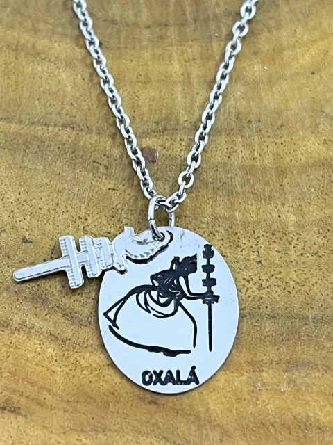 COLAR OXALÁ EM AÇO INOX