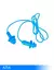 TAPON DE OIDOS SPEED HIGH 100% SILICONA CON CORREA AZUL