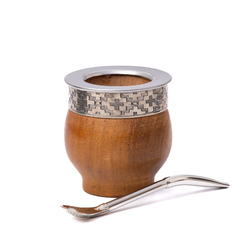 Mate Imperial Algarrobo Premium + Bombilla + Limpiador - comprar online