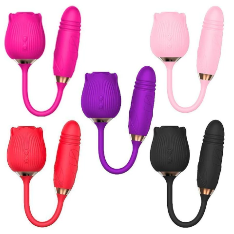 Sophie Vibrador Formato de Rosa com 10 Modos de Vibração, Vai e Vem e Pulsação Sexy Import