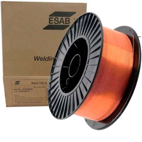Arame de Solda Mig Diâmetro 1,0mm - Rolo de 15KG ER70S6 ESAB