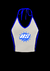 Top Hust Teia Azul e Branco