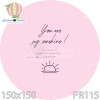 PAINEL FOTOGRÁFICO REDONDO EM MALHA YOU ARE MY SUNSHINE REF. PR115 - comprar online