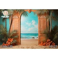 FUNDO FOTOGRÁFICO EM MALHA PRAIA REF. 10127