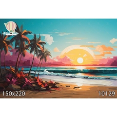 FUNDO FOTOGRÁFICO EM MALHA PRAIA REF. 10129