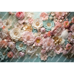 FUNDO FOTOGRÁFICO EM MALHA FLORAL REF. 10705 - comprar online