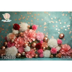 FUNDO FOTOGRÁFICO EM MALHA FLORAL REF. 10706