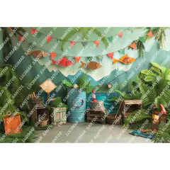FUNDO FOTOGRÁFICO EM MALHA INFANTIL REF. 10818 - comprar online