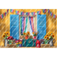 FUNDO FOTOGRÁFICO EM MALHA JUNINO REF. 10922 - comprar online
