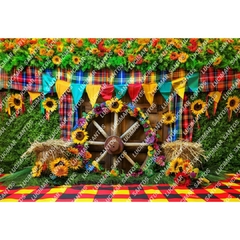 FUNDO FOTOGRÁFICO EM MALHA JUNINO REF. 10930 - comprar online