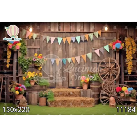 FUNDO FOTOGRÁFICO EM MALHA JUNINO REF. 11184