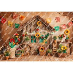 FUNDO FOTOGRÁFICO EM MALHA JUNINO REF. 11289 - comprar online