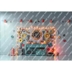 FUNDO FOTOGRÁFICO EM MALHA MECANICO REF. 11759 - comprar online