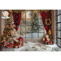 FUNDO FOTOGRÁFICO EM MALHA NATAL REF. 12041