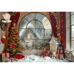 FUNDO FOTOGRÁFICO EM MALHA NATAL REF. 12042