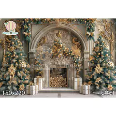 FUNDO FOTOGRÁFICO EM MALHA NATAL REF. 12051