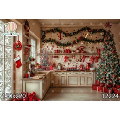 FUNDO FOTOGRÁFICO EM MALHA NATAL REF. 12224