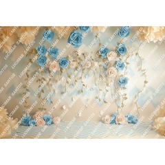 FUNDO FOTOGRÁFICO EM MALHA FLORAL REF. 12409 - comprar online