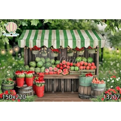 FUNDO FOTOGRÁFICO EM MALHA FRUTAS REF. 13207