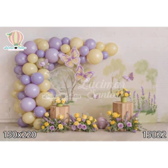 FUNDO FOTOGRÁFICO EM MALHA JARDIM BORBOLETINHA REF. 15022 - comprar online