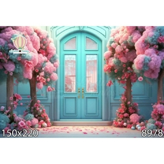 FUNDO FOTOGRÁFICO EM MALHA FLORAL REF. 8978