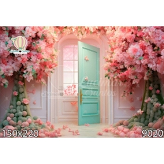 FUNDO FOTOGRÁFICO EM MALHA FLORAL REF. 9020