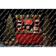 FUNDO FOTOGRÁFICO EM MALHA NATALINO REF. 9264 - comprar online