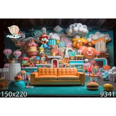 FUNDO FOTOGRÁFICO EM MALHA INFANTIL REF. 9341