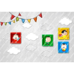 FUNDO FOTOGRÁFICO EM MALHA INFANTIL REF. 9663 - comprar online