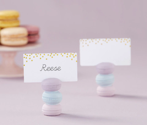 Marcador de lugar Macaron 6 unid.